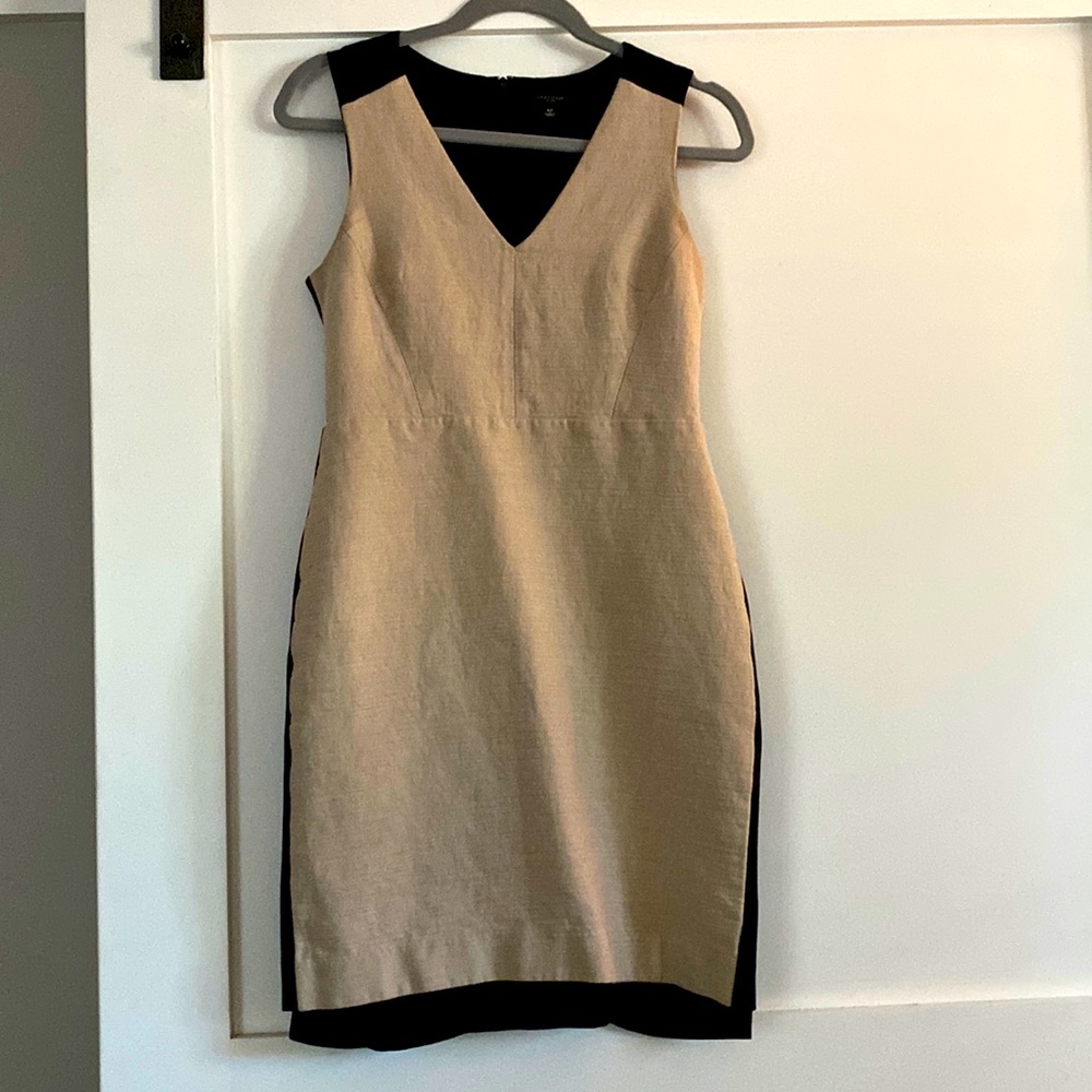 Work dress / Black and Linen / Size 4P from Ann Taylor